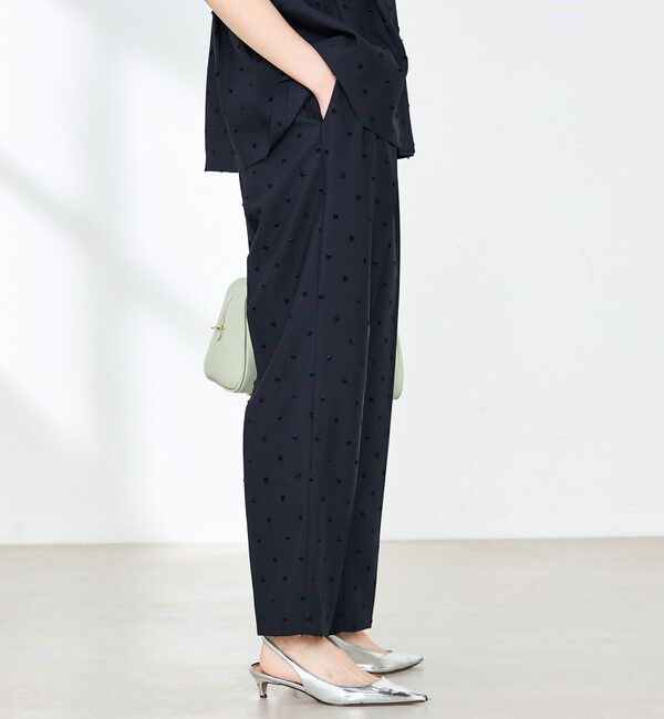 NOLLEY'S「《セットアップ対応》ウォッシャブルドットツッキリツータックテーパードパンツ」|その他|