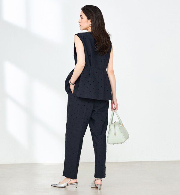 NOLLEY'S「《セットアップ対応》ウォッシャブルドットツッキリツータックテーパードパンツ」|その他|