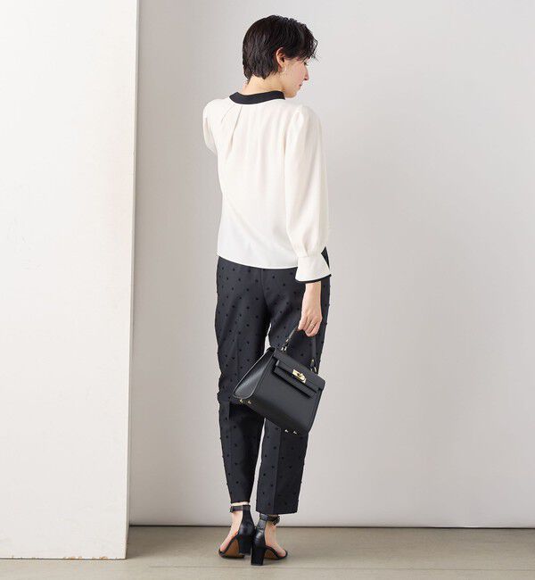 NOLLEY'S「《セットアップ対応》ウォッシャブルドットツッキリツータックテーパードパンツ」|その他|