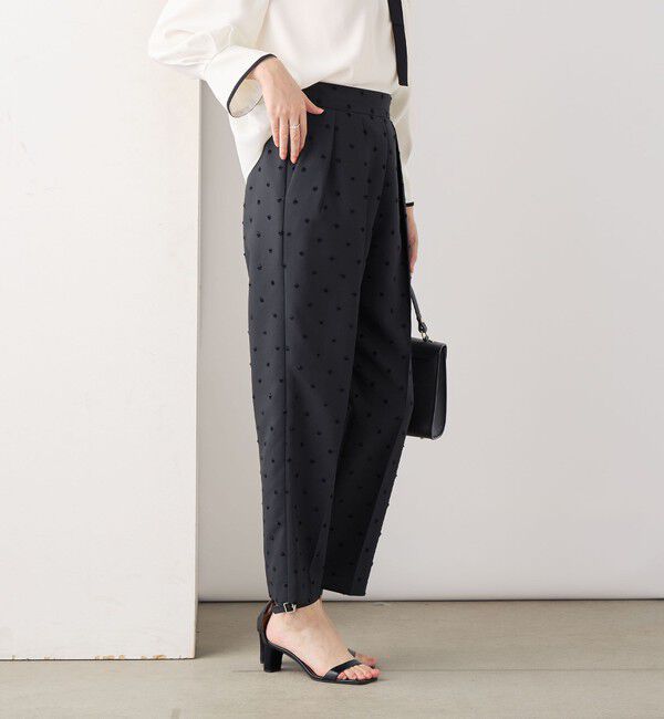 NOLLEY'S「《セットアップ対応》ウォッシャブルドットツッキリツータックテーパードパンツ」|その他|