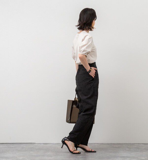 NOLLEY'S「《セットアップ対応》ウォッシャブルドットツッキリツータックテーパードパンツ」|その他|