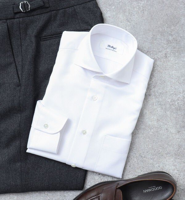 NOLLEY'S goodman「SMART TECH《吸水速乾/防シワ》イージーアイロンWD ドレスシャツ 25SS」|シャツ・ブラウス|ホワイト