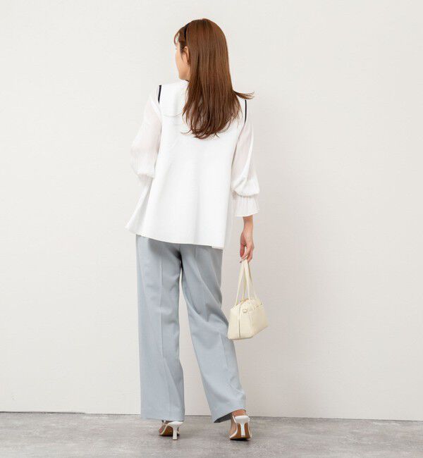 NOLLEY'S「《セットアップ対応》ウォッシャブル高機能麻調愛されワイドパンツ」|その他|