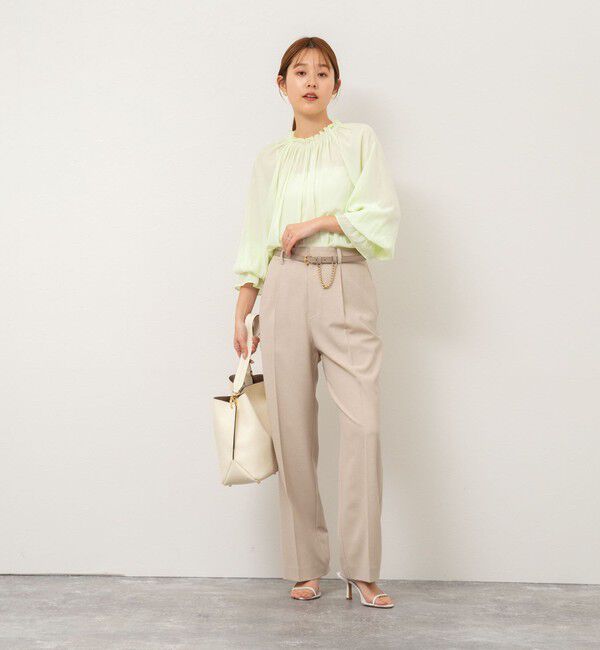 NOLLEY'S「《セットアップ対応》ウォッシャブル高機能麻調愛されワイドパンツ」|その他|