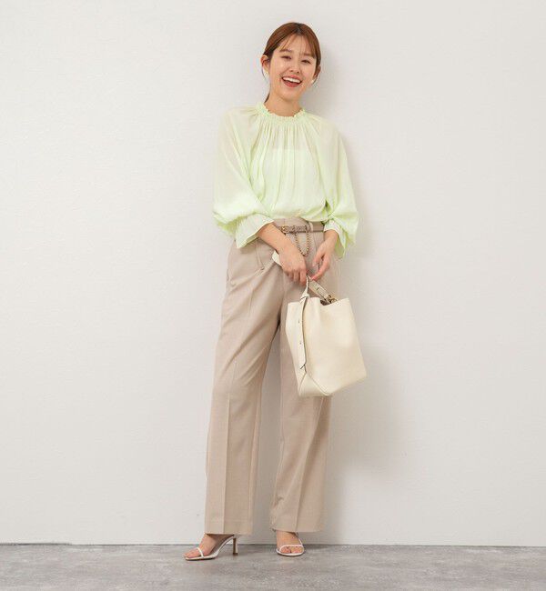 NOLLEY'S「《セットアップ対応》ウォッシャブル高機能麻調愛されワイドパンツ」|その他|