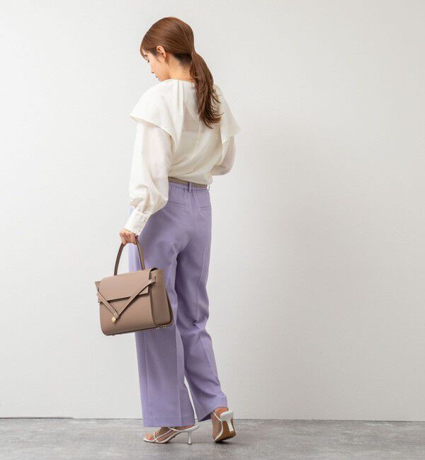 NOLLEY'S「《セットアップ対応》ウォッシャブル高機能麻調愛されワイドパンツ」|その他|