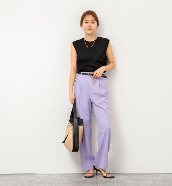 NOLLEY'S「《セットアップ対応》ウォッシャブル高機能麻調愛されワイドパンツ」|その他|