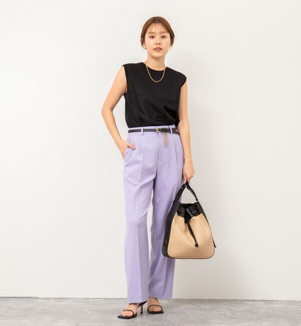 NOLLEY'S「《セットアップ対応》ウォッシャブル高機能麻調愛されワイドパンツ」|その他|