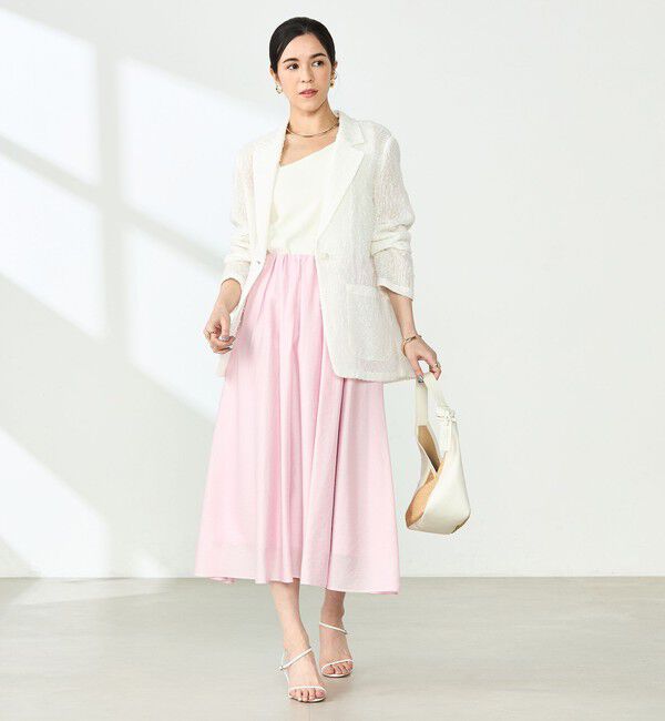 NOLLEY'S sophi「《セットアップ対応》ウォッシャブルシアーローンインゴムギャザースカート」|スカート|