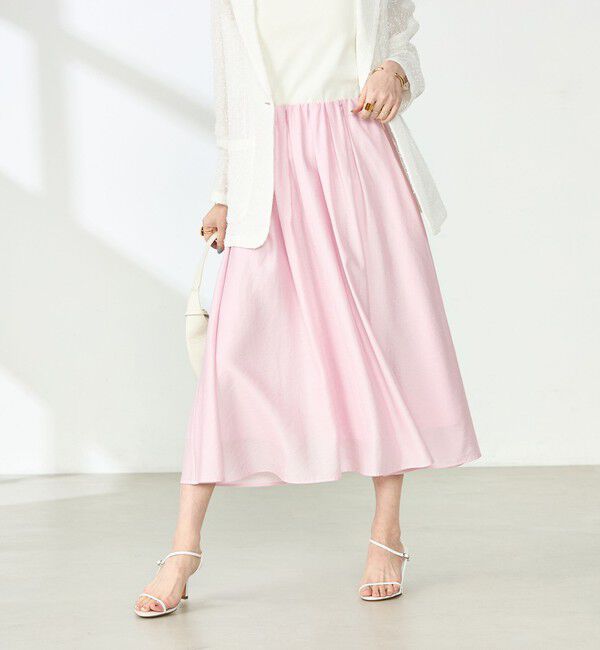 NOLLEY'S sophi「《セットアップ対応》ウォッシャブルシアーローンインゴムギャザースカート」|スカート|