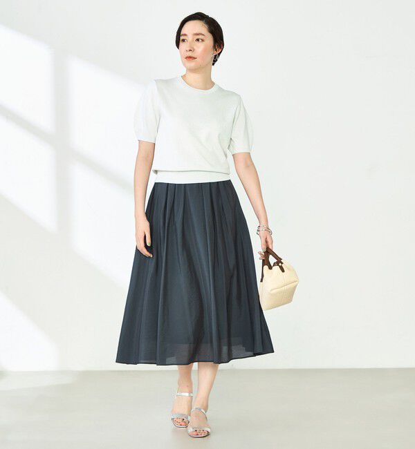 NOLLEY'S sophi「《セットアップ対応》ウォッシャブルシアーローンインゴムギャザースカート」|スカート|