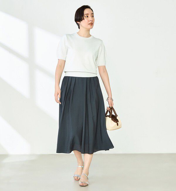 NOLLEY'S sophi「《セットアップ対応》ウォッシャブルシアーローンインゴムギャザースカート」|スカート|