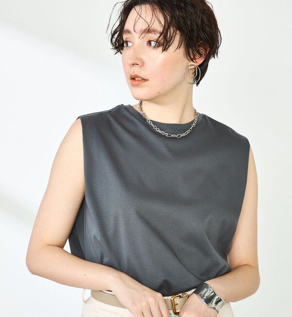 NOLLEY'S「高機能 LA＋スムースタックノースリーブカットソー」|Tシャツ・カットソー|