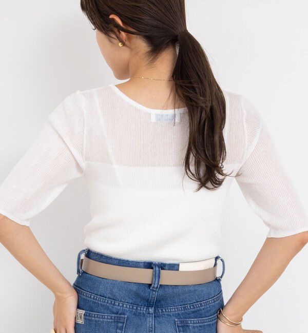 NOLLEY'S「《手洗い可能》ベーシック半袖ニット」|ニット・セーター|