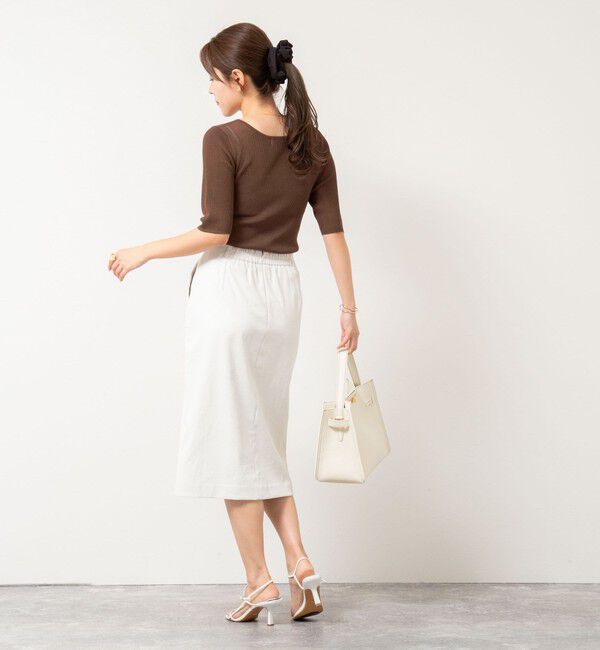 NOLLEY'S「《手洗い可能》ベーシック半袖ニット」|ニット・セーター|