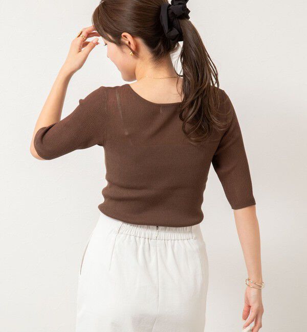 NOLLEY'S「《手洗い可能》ベーシック半袖ニット」|ニット・セーター|