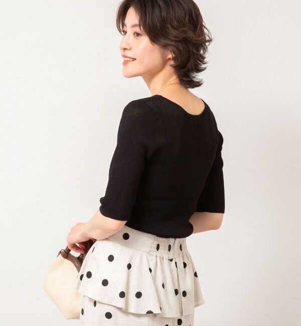 NOLLEY'S「《手洗い可能》ベーシック半袖ニット」|ニット・セーター|