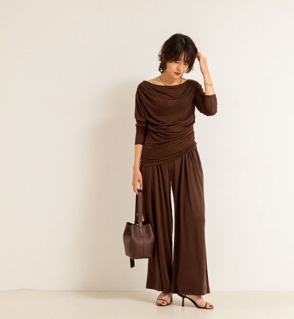 NOLLEY'S「【MAQWEL/マクウェル】ソフトタッチスラブスリットパンツ」|その他|