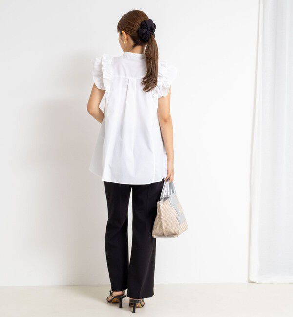 NOLLEY'S「袖フリルパール釦ブラウス」|シャツ・ブラウス|