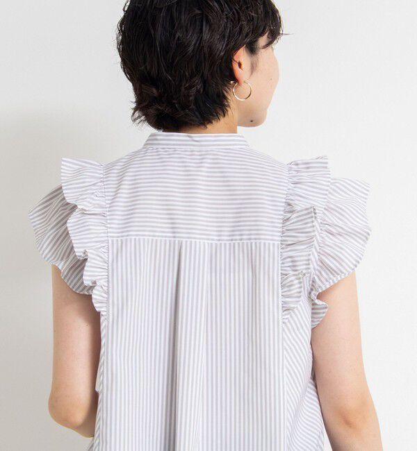 NOLLEY'S「袖フリルパール釦ブラウス」|シャツ・ブラウス|