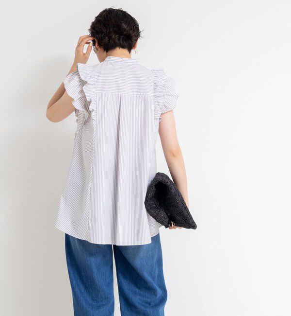 NOLLEY'S「袖フリルパール釦ブラウス」|シャツ・ブラウス|