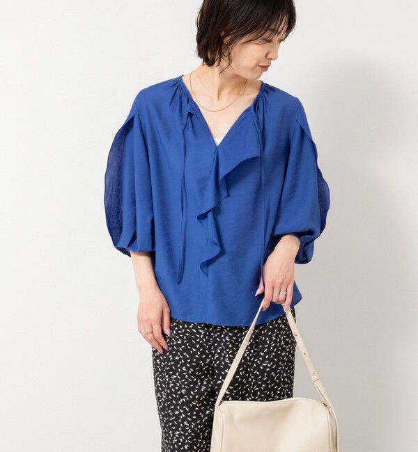 NOLLEY'S「スリットスリーブラッフルブラウス」|シャツ・ブラウス|