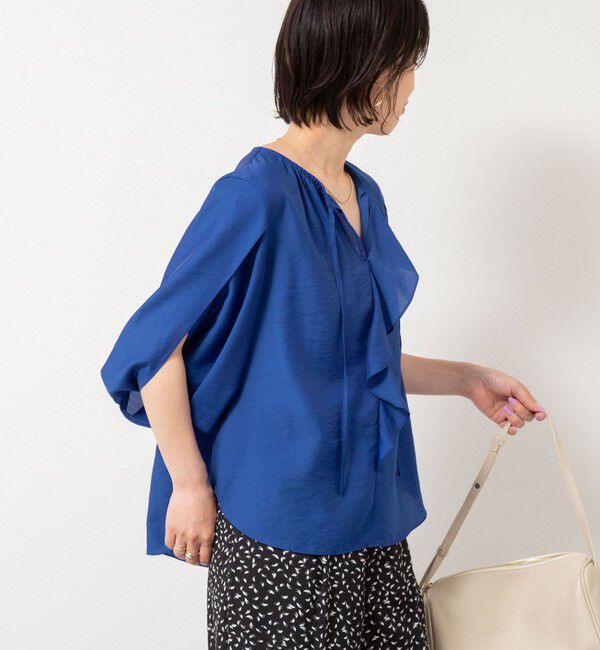 NOLLEY'S「スリットスリーブラッフルブラウス」|シャツ・ブラウス|
