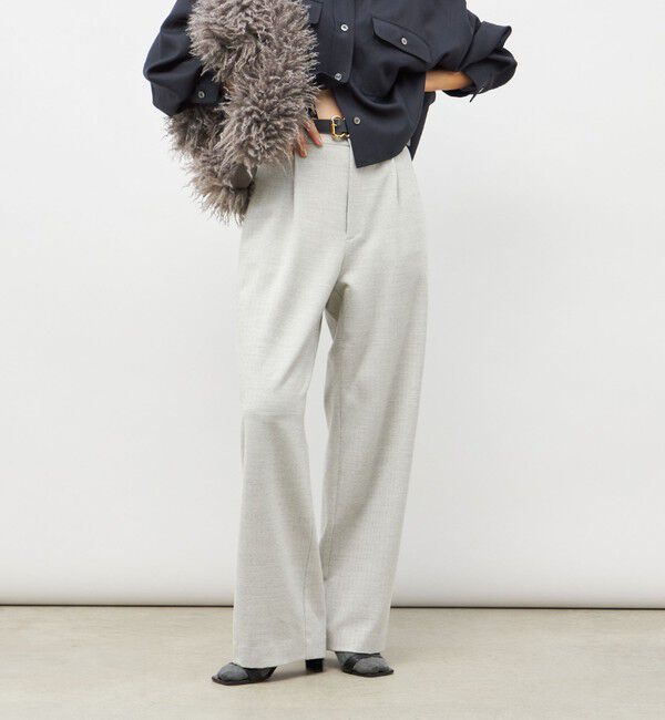 NOLLEY'S sophi「ウォッシャブル両面起毛ヘリンボーン/ストライプセミワイドパンツ」|その他|