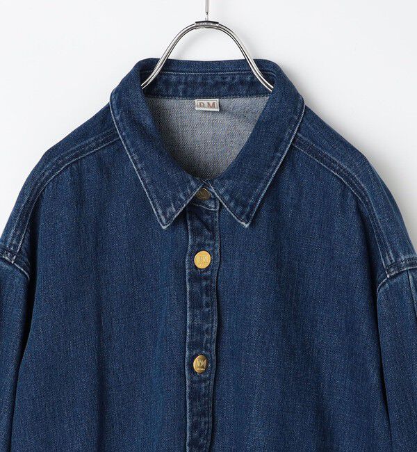 Rie Miller「【RM denim】裾フリルショート丈Gジャン」|ブルゾン・スタジャン|