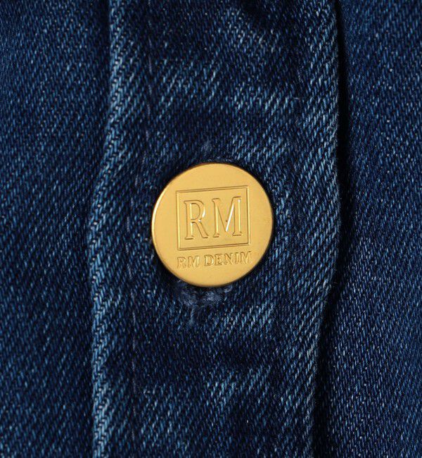 Rie Miller「【RM denim】裾フリルショート丈Gジャン」|ブルゾン・スタジャン|