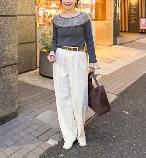 NOLLEY'S sophi「ウォッシャブル強撚ツイルワイドパンツ」|その他|