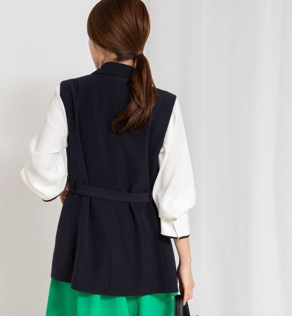 NOLLEY'S「《セットアップ対応》ウォッシャブルダブルクロスジレ」|ベスト・ジレ|