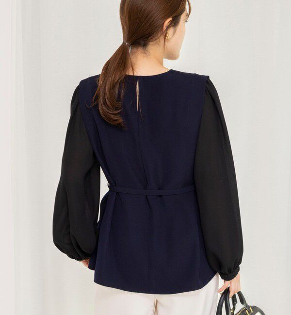 NOLLEY'S「《セットアップ対応》ウォッシャブルダブルクロスブラウス」|シャツ・ブラウス|