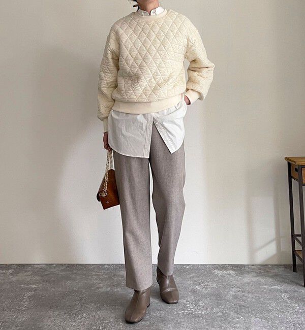 fredy emue「ウールライクスラブクロステーパードパンツ」|チノ|