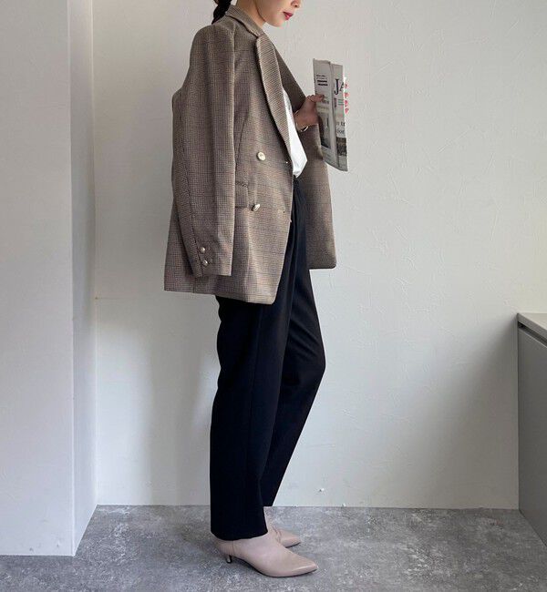 fredy emue「ウールライクスラブクロステーパードパンツ」|チノ|