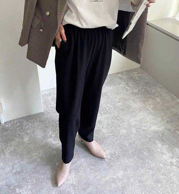 fredy emue「ウールライクスラブクロステーパードパンツ」|チノ|