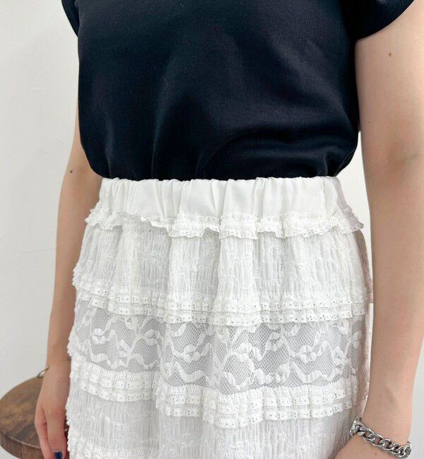 fredy emue「カットレースナロースカート」|タイト|
