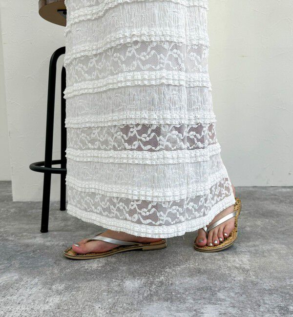 fredy emue「カットレースナロースカート」|タイト|