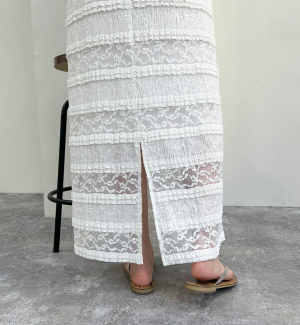 fredy emue「カットレースナロースカート」|タイト|