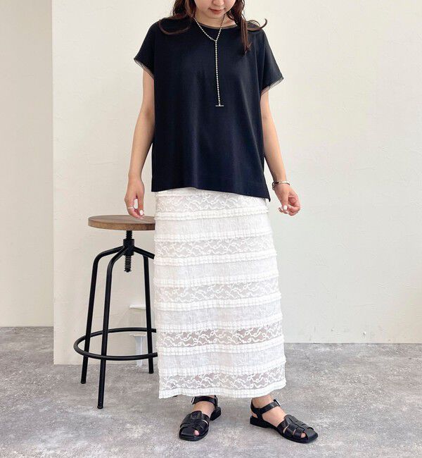 fredy emue「カットレースナロースカート」|タイト|