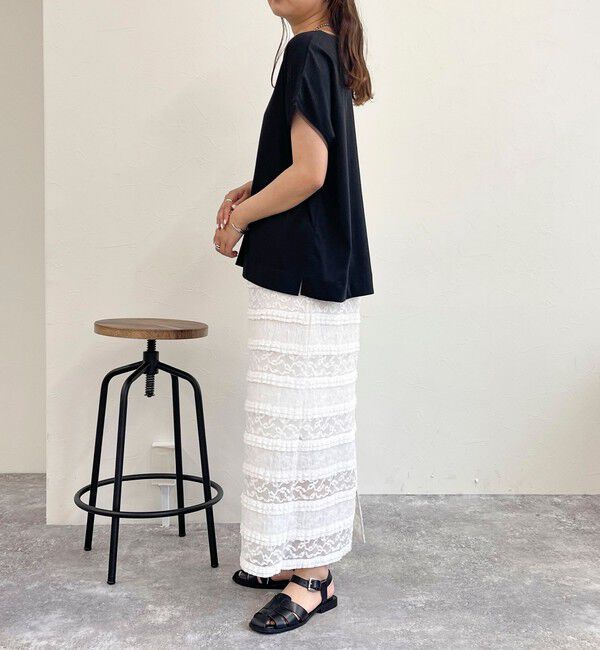 fredy emue「カットレースナロースカート」|タイト|