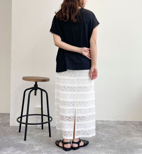 fredy emue「カットレースナロースカート」|タイト|