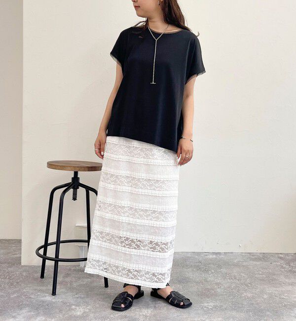 fredy emue「カットレースナロースカート」|タイト|