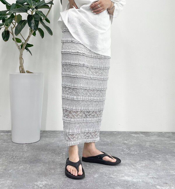 fredy emue「カットレースナロースカート」|タイト|