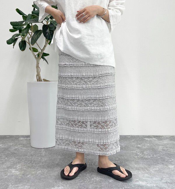 fredy emue「カットレースナロースカート」|タイト|