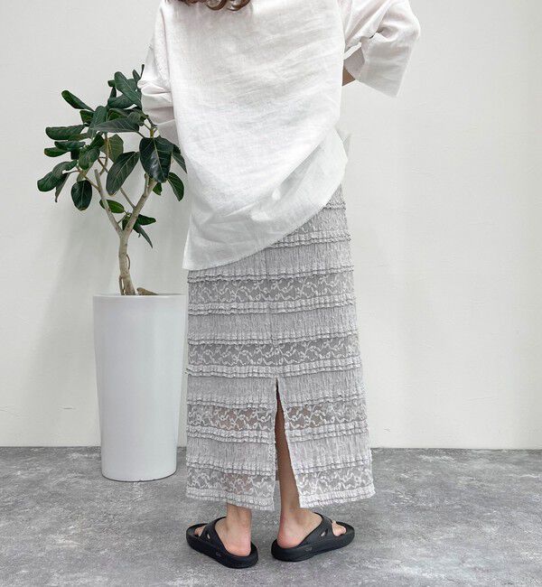 fredy emue「カットレースナロースカート」|タイト|