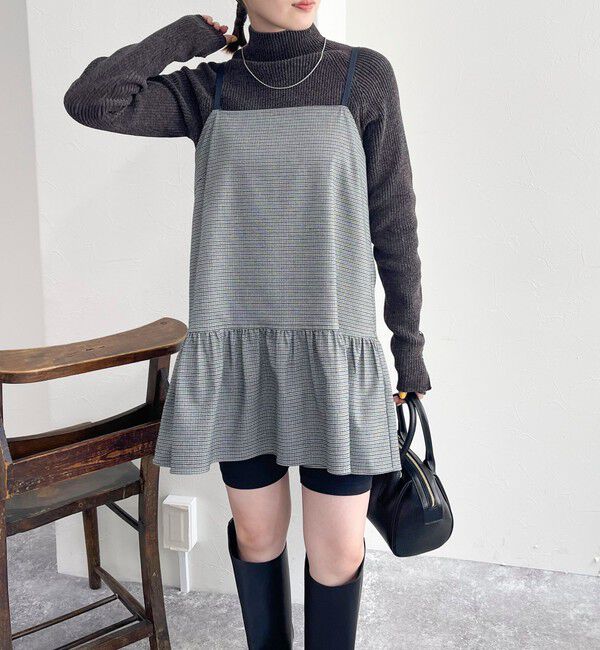 fredy emue「チェック柄レイヤードキャミワンピース」|ワンピース|