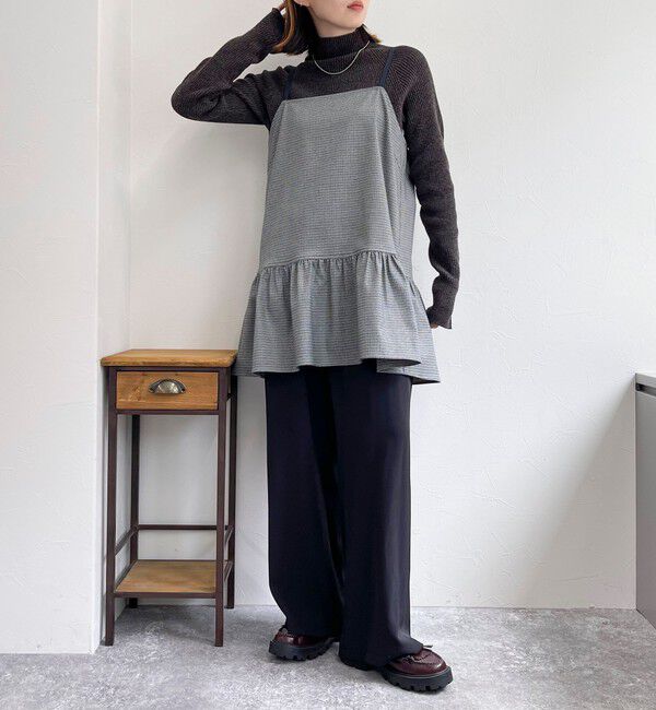 fredy emue「チェック柄レイヤードキャミワンピース」|ワンピース|