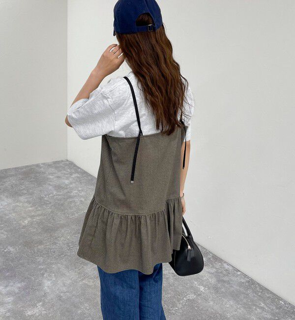 fredy emue「チェック柄レイヤードキャミワンピース」|ワンピース|