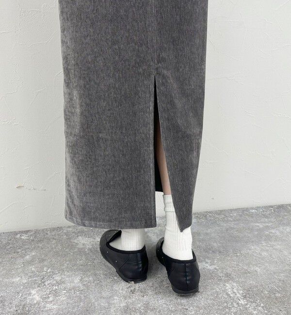 fredy emue「クラッシュベロアナロースカート」|タイト|